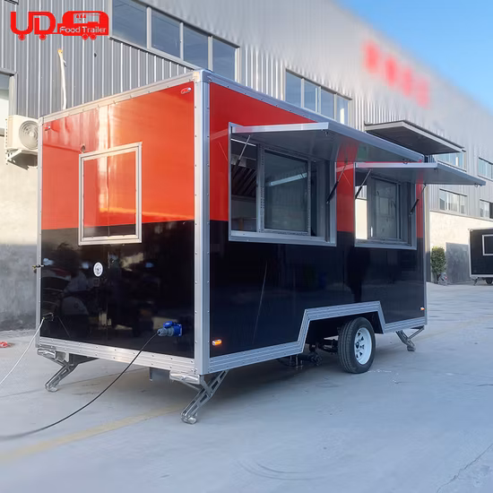 Remolque de comida de concesión Remolque de comida cuadrado móvil mejor diseñado para la venta en China