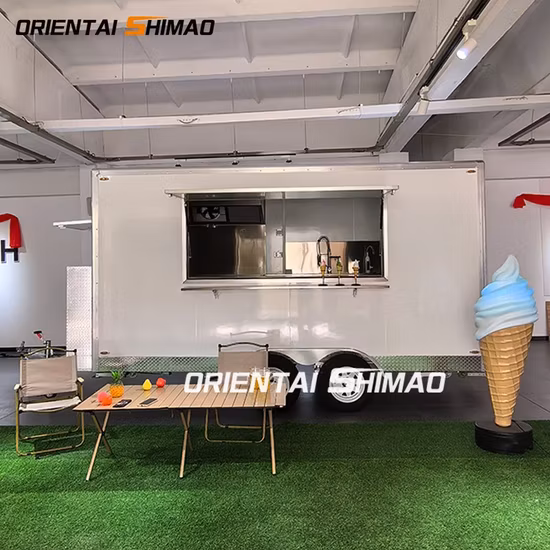 Remolque móvil de catering de comida rápida y bebidas Oriental Shimao con cocina de acero inoxidable